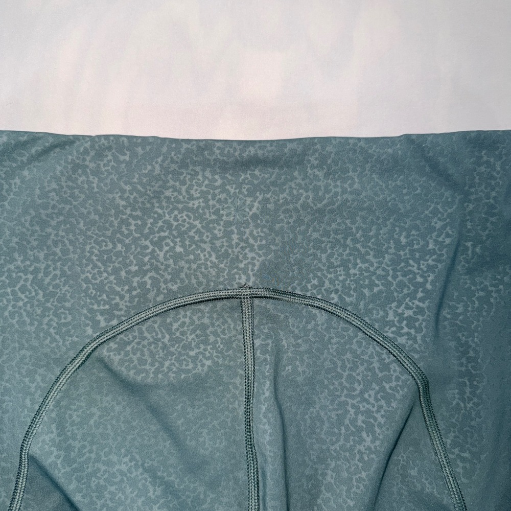 Athleta Ultimate Stash Pocket Embossed 7/8 Tight Womens S Teal Green Leggings - Picture 8 of 9